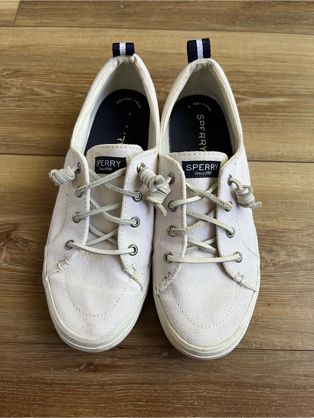 Sperry Canvas Casual Sneakers in Off-White